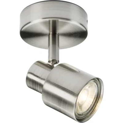 Image of KnightsBridge 230V GU10 Single Spotlight, Brushed Chrome