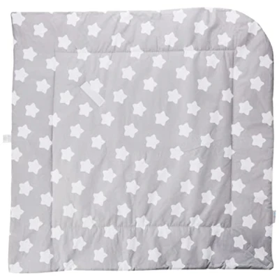 Image of Baby Swaddle Wrap Infant Bedding Blanket/Cotton Newborn Duvet Quilt Envelope 0 to 3 Months (Big White Stars on Grey Background)