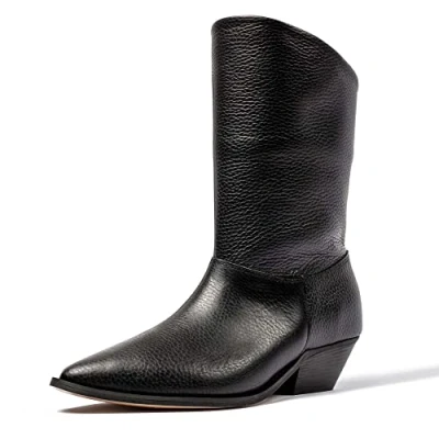 Image of L37 HANDMADE SHOES Women&#039;s Don&#039;t Ask Me Why Western Boot, Black, 3.5 UK