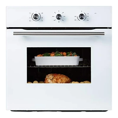 Image of Cookology COF600WH 60cm White Built in Single Electric Fan Forced Oven &amp; timer