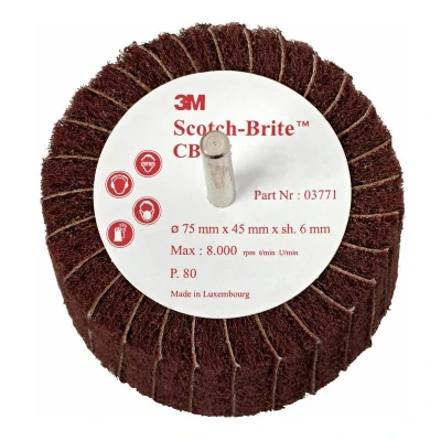 Image of 3M Clean and Finishing Flap Brush, 75 mm x 45 6 P60