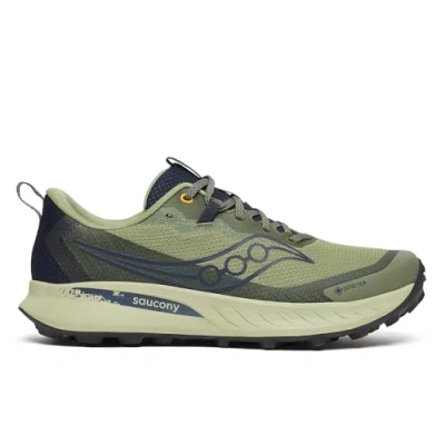 Image of Saucony Peregrine 15 GTX Trail running shoes, Men&#039;s, Size: 7.5, Hemlock/navy Textile/synthetics