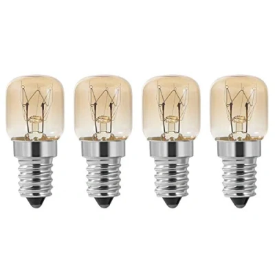 Image of melairo Oven Bulb,4Pcs E14 15W,Oven Bulb, Cap Clear Pygmy Lamp,E14 Up to 300 Celsius Light for
