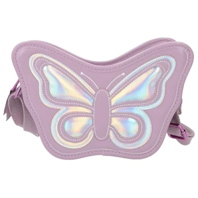 Image of Depesche TOPModel Fairy Love 12784 Handbag in Mauve with Butterfly Motif Holo Effect and Adjustable Shoulder Strap
