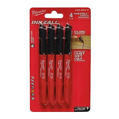 Image of Milwaukee INKZALL Markers Black 4 pcs