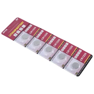 Image of ROYJJ Pack Of 5 CR1220 Coin Cell Batteries 3V Lithium For Toy,Calculators, Remote Controls 12mm Diameter Button battery