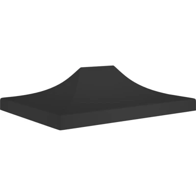 Image of vidaXL Party Tent Roof 4x3 m Black 270 g/m²