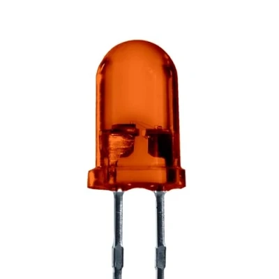 Image of Lumetheus LEDs 5 mm Colour Orange Extra Super Bright 3000 mcd 50 Pieces 2 3 Volts Pin Light Emitting LED Diode Diffused Lens