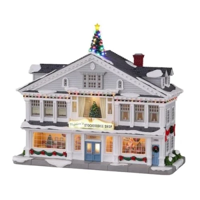 Image of Lemax 15807 UK Norman Rockwell Lighted Buildings: Nejaime&#039;s Stockbridge Shop