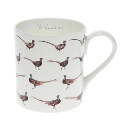 Image of Sophie Allport Pheasies! Pheasant Mug, Fine Bone China, Gift Box, Dishwasher Safe (Standard Size, 275ml)