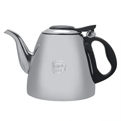 Image of Stainless Steel Teapot, Large capacity Quick Heating Stove top Tea Coffee Pot Kettle with Heat Resistant Handle for Home Office Cafe(1.5L)