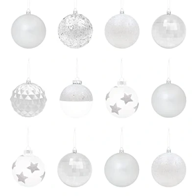 Image of Christmas Workshop 12pk Shatterproof Large Baubles Silver