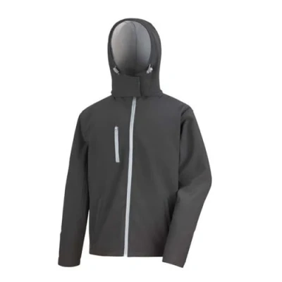 Image of Result R230M Core Tx Performance Hooded Softshell Jacket Black/Grey, 2X Large