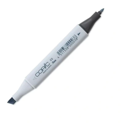 Image of Copic Classic Coloured Marker Pen (C 2) Cool Gray No.2, For Art &amp; Crafts, Colouring, Graphics, Highlighter, Design, Anime, Professional Beginners, Supplies Colouring Books
