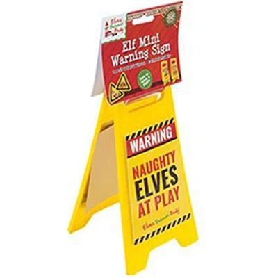 Image of Be Creative Christmas Decoration Accessories Props Put On The Shelf Ideas Kit (Elf Warning Sign Random Choice)