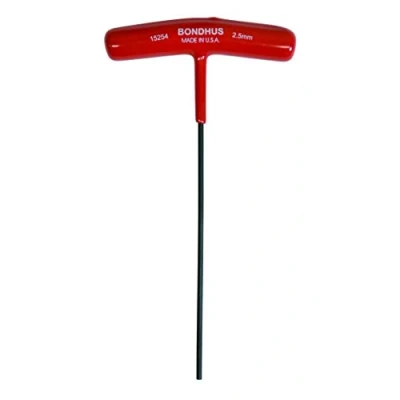 Image of BONDHUS, 2MM T Handle HEX Driver 6&quot;, 2MM, 15252