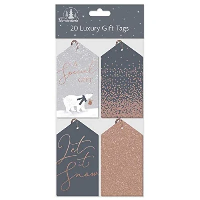 Image of Luxury Christmas Gift Tags, Arctic Luxe Pack of 20