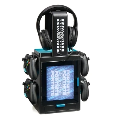 Image of Numskull Official Fornite LED Light Gaming Locker, Controller Holder &amp; Headset Stand for PS4/PS5 Xbox Series XS Multiple Lighting Settings Fortnite Merchandise