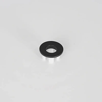 Image of Milano Modern Bathroom Basin Sink Round Overflow Ring Black