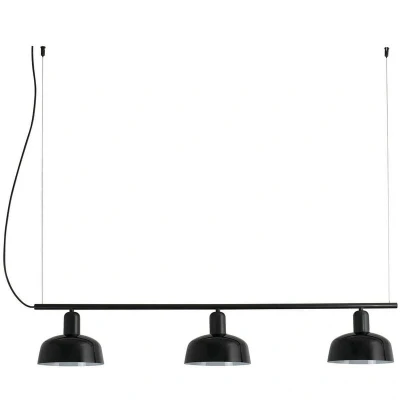 Image of Tatawin Lineal Small Black Dome Pendant Lamp