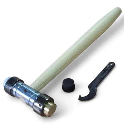 Image of Nylon, Brass and Fibre 3 in 1 Jewellery Making Hammer, Interchangeable Flat Faces, Combination Mallet, Craft Tools 120 gram PTL®