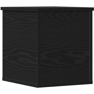 Image of vidaXL Storage Box Black Oak 30x35x35 cm Engineered Wood