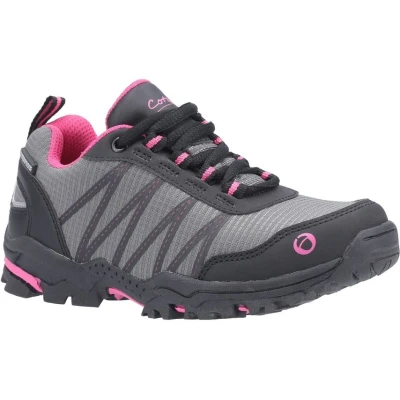 Image of Cotswold Littledean Boys Walking Boots &amp; Shoes Pink/Grey 3 UK