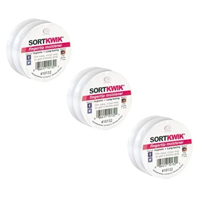 Image of LEE 10132 Sortkwik Fingertip Moisteners, 1 3/4 oz, Pink, Sold as 6 Pack