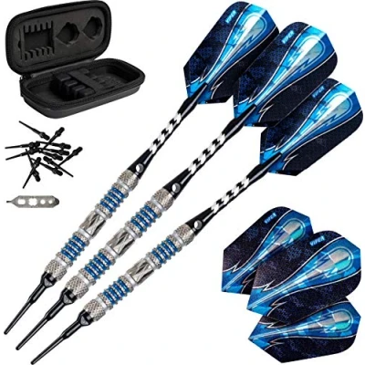 Image of Viper Astro 80% Tungsten Soft Tip Darts with Storage/Travel Case, Blue Rings, 16 Grams