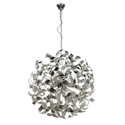 Image of Curls 6 Light Ribbon Pendant Chrome, G9