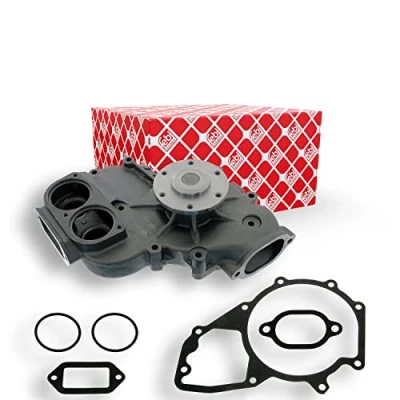 Image of 4032005301, 4032007301, A4032005301, A4032007301 Water pump FEBI BILSTEIN 09197 Grey Cast Iron with gaskets/seals