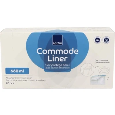 Image of ABENA commode Liners Absorbs up to 660ml Box of 20 Highly Absorbent pads Ideal for Chairs and toilet Suitable any chair