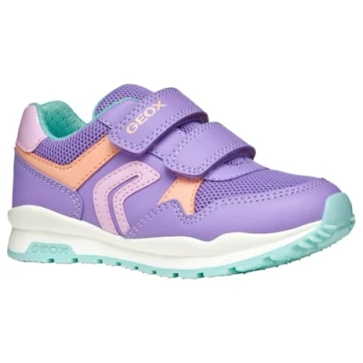 Image of Geox Pavel GIRL Trainers for kids, Size: 5, Lilac/watersea Imitation leather/ textile