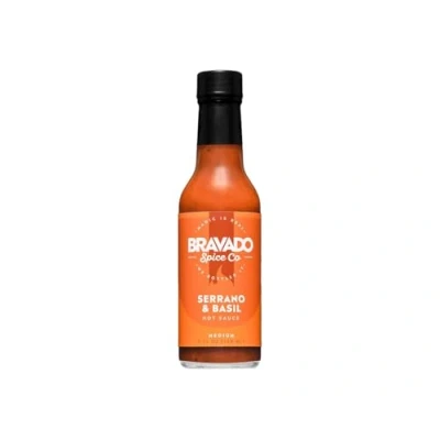 Image of Bravado Spice Serrano and Basil Hot Sauce 5fl oz