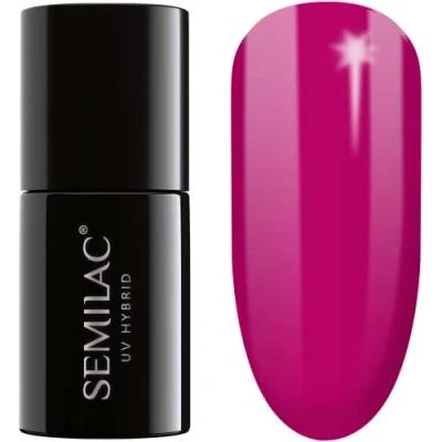 Image of Semilac UV Hybrid Nail Polish, Number 082, 7 ml, Luminous Cyclamen