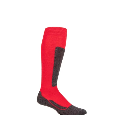 Image of FALKE Unisex Kids Active Ski K KH Wool Warm Thick 1 Pair Skiing Socks, Blue (Space 6116), 9 11.5