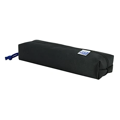 Image of Oxford Rectangular Pencil case with Elastic Band, 22 cm, Black