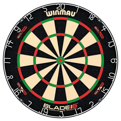 Image of WINMAU Darts Blade 6 Dual Core Professional Dartboard with Official tournament specifications Endorsed by the PDC