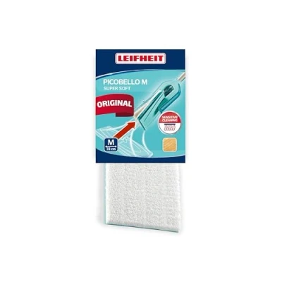 Image of Leifheit Picobello M Mop Replacement Pad Super Soft Fibre, for Cleaning Wood Floor, 33 cm wide, Mop, Head