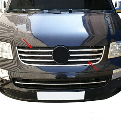 Image of Chrome Front Grill Cover Fits Caravelle T5 [2003 2010] [6 Pieces]