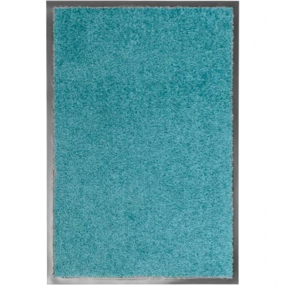 Image of vidaXL Doormat Washable Cyan 40x60 cm