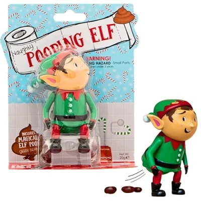 Image of Boxer Gifts Pooping Elf Toy Funny Stocking Filler for Children,Brown