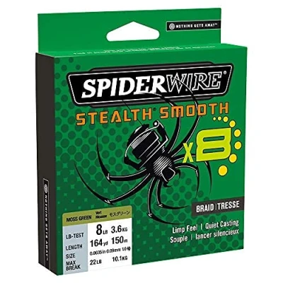 Image of Spiderwire Stealth Smooth 8 Blue Camo, Way Braided Line with Micro Coating, 150 m, 0.06 mm 0.39 mm, 5.4 kg 46.3 (150, 0.19 18.0 kg)
