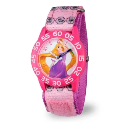 Image of Disney Girl&#039;s &#039;Rapunzel&#039; Quartz Plastic and Nylon Watch, Color:Purple (Model: W002967), Purple, Classic