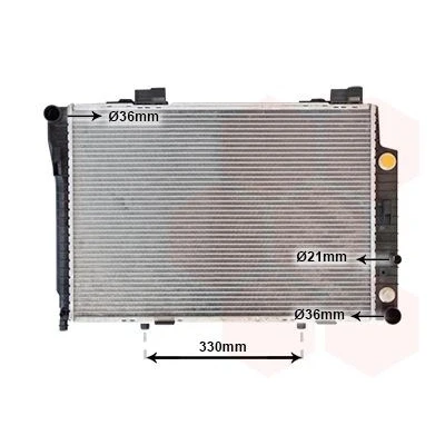 Image of 2025002203, 2025003203, 2025003703, 2025006703, A2025002203 Engine radiator VAN WEZEL 30002147 MERCEDES BENZ: C Class Saloon, CLK Convertible