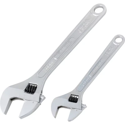 Image of Yamoto Adjustable Spanner Set, Chrome Vanadium Steel, Set of 2 YMT5013500K