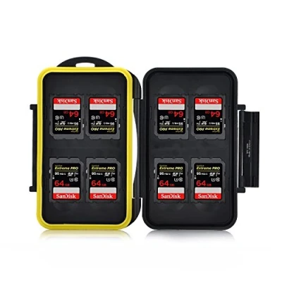 Image of KING OF FLASH MC SD8 Water Resistant Seal Mass Storage Memory Card Case Holder for 8 x SD SDHC Cards