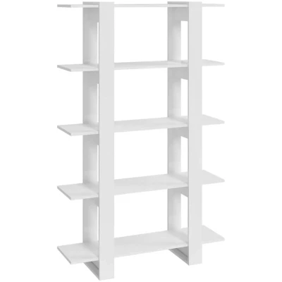Image of vidaXL Book Cabinet/Room Divider High Gloss White 100x30x160 cm