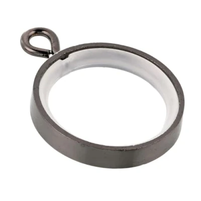 Image of Lister Cartwright 19 mm Curtain Rings Black Nickel(Premium with Insert(10x Rings))