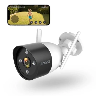 Image of Tenda Security Camera Outdoor with Full color Night Vision,3MP WiFi IP66 Waterproof,Motion Detection,Two Way Audio,Built in Siren,SD Card/Cloud Storage(CT6)